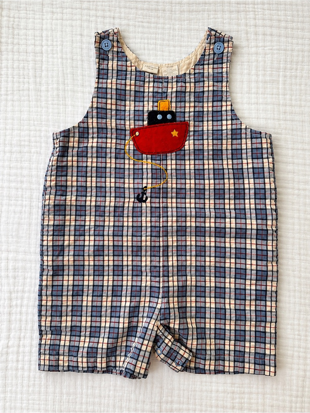 Vintage Parisian Tots Sailboat Romper – 18 Months